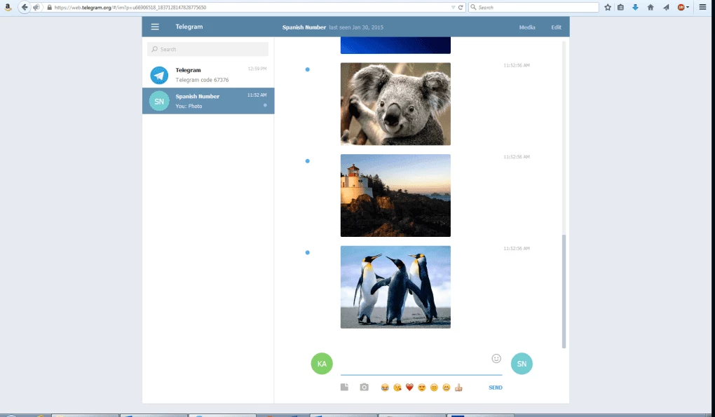Telegram Web — skærmbillede 3